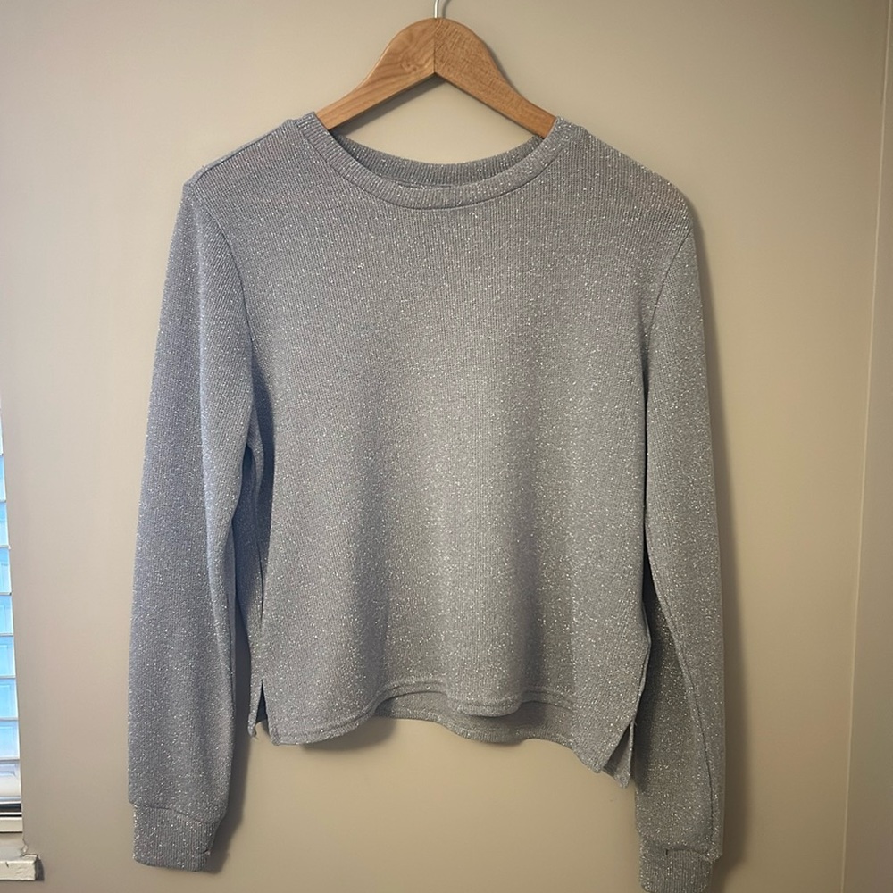 Silver Knit Long Sleeve